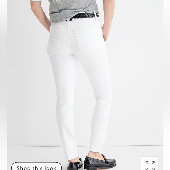 Jcrew 9” toothpick white jeans - Picture 3 of 3
